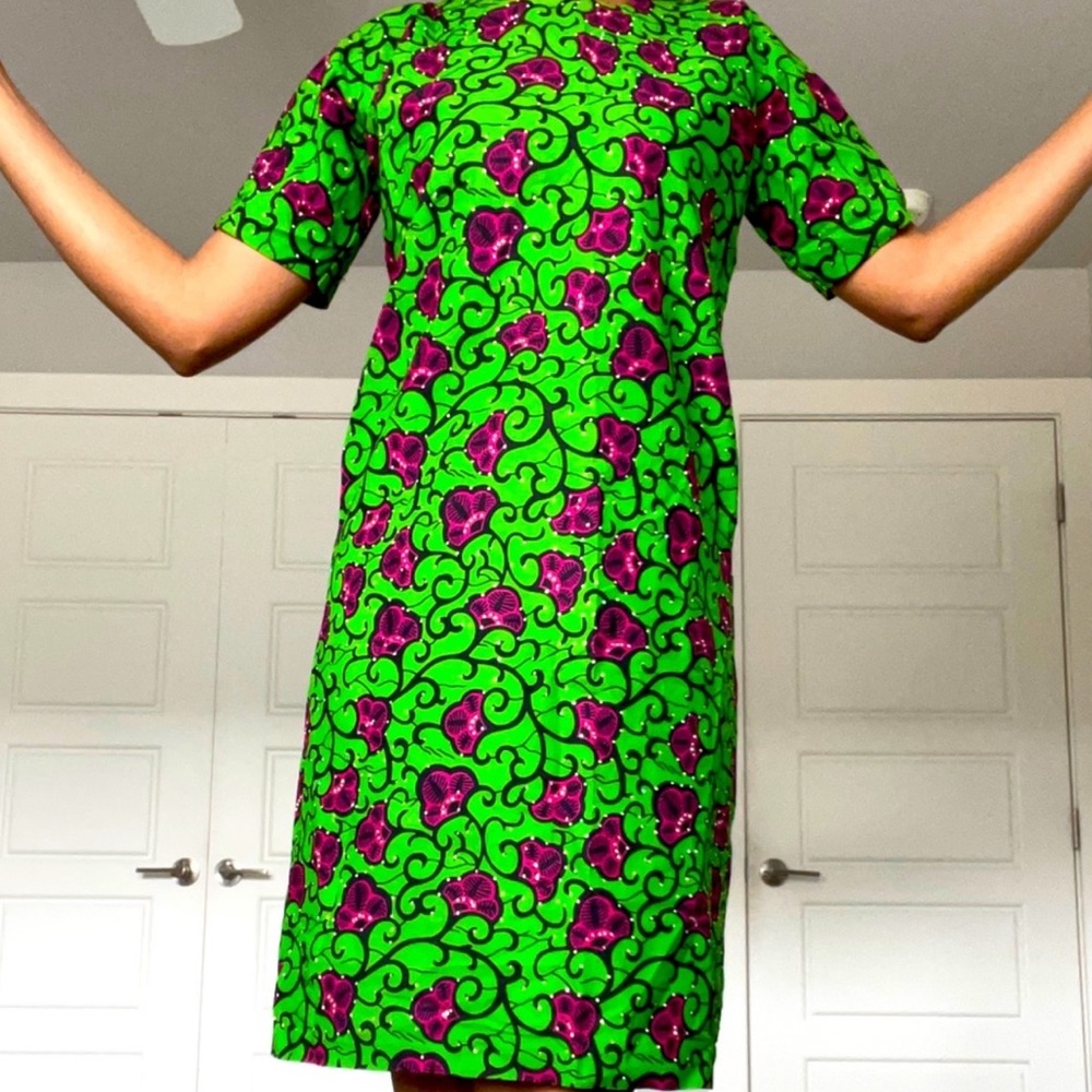 African Print Stoned Summer Dress - Picture 9 of 9